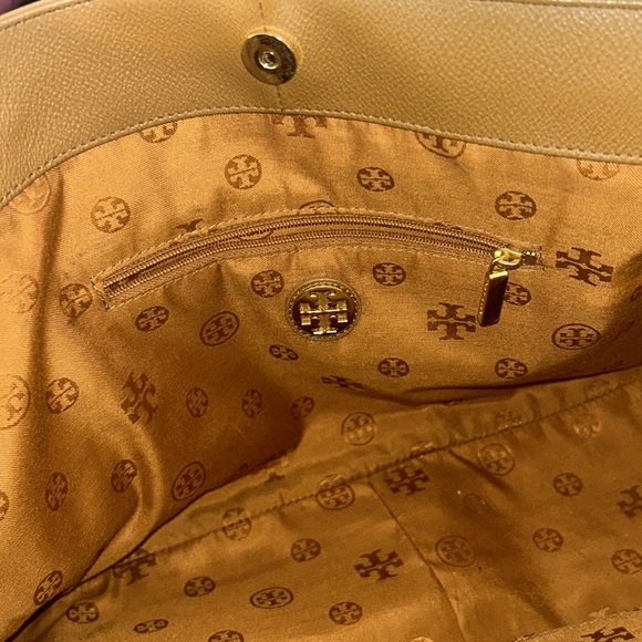 TORY BURCH - Large Brown Leather Tote bag - Picture 11 of 13